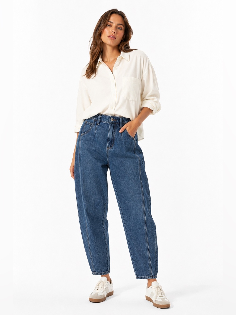 Peacebird ($165) High Waisted Barrel Jeans - W 14 R 12 I 27